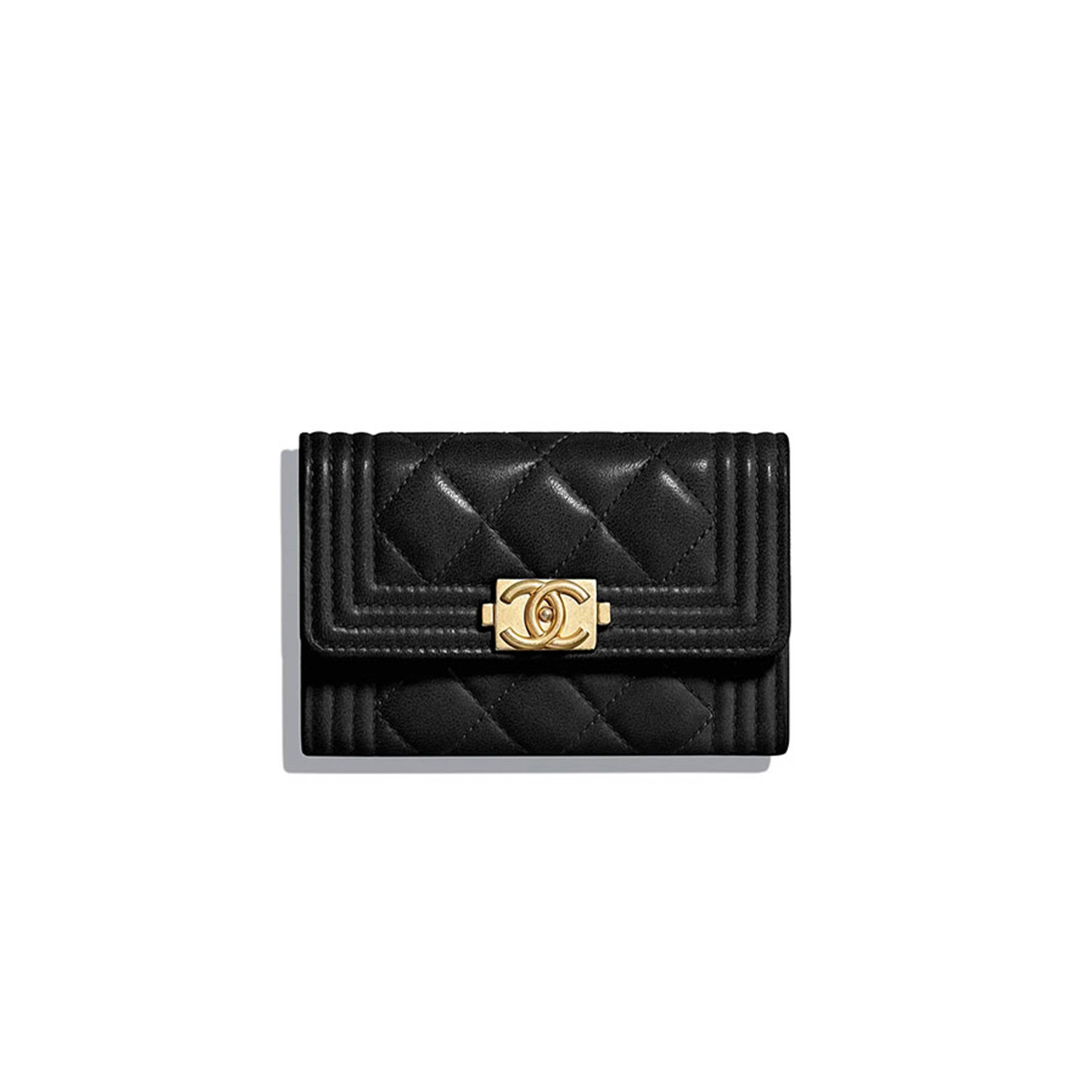 CHANEL BOY CHANEL FLAP CARD HOLDER A80603 Y07659 94305 (11.3*7.5*2.1cm)